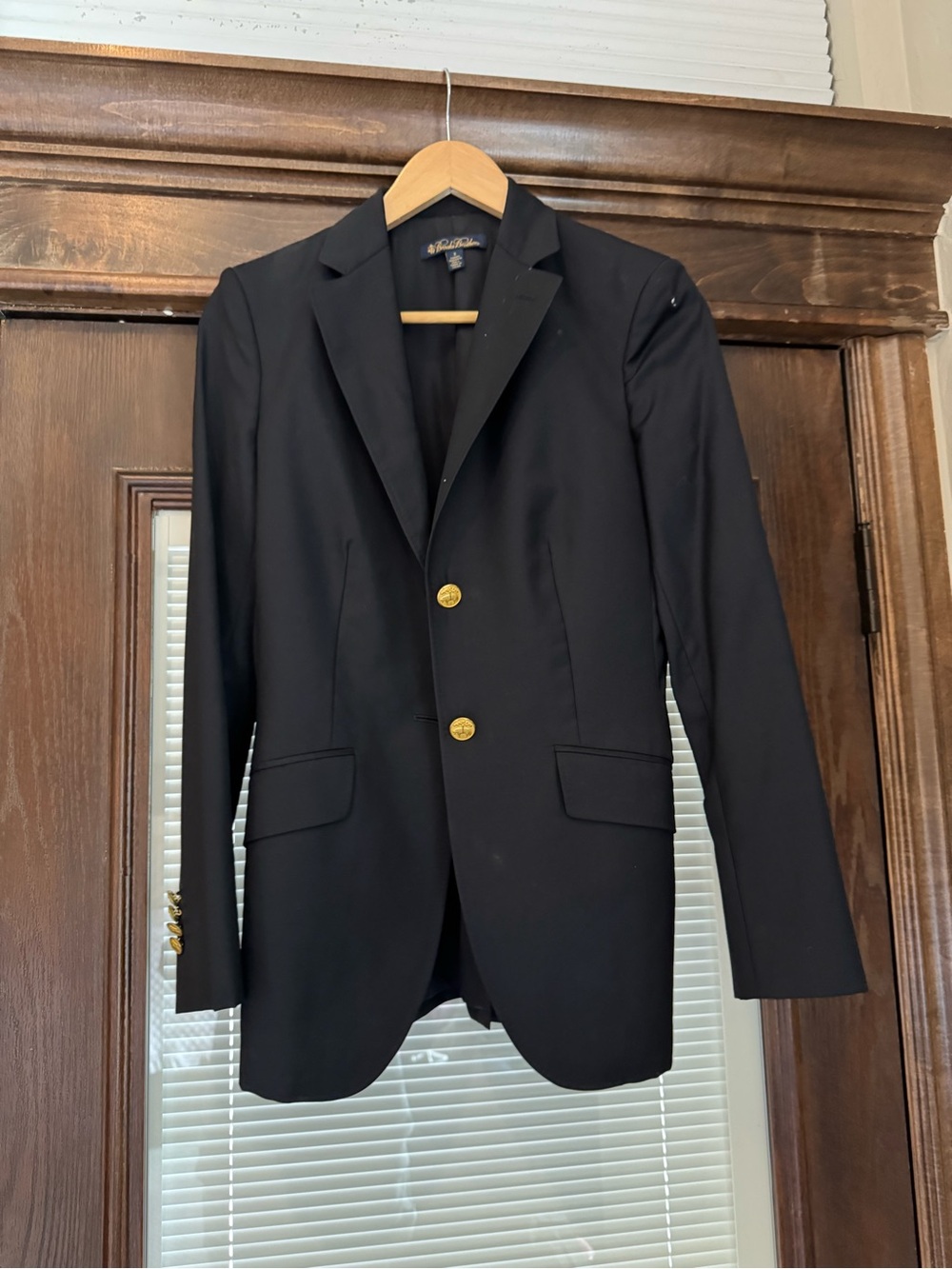 Brooks Brothers Black Blazer with Gold Buttons